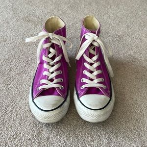 Purple High Top Converse All-Star Sneakers